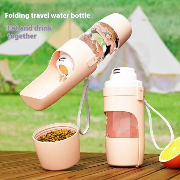 2 In 1 Travel Dog Water Bottle Pet Water Dispenser Feeder Drinking Feeder Dog Outing Water Feeder Pets Outdoor Portable Cup Pet Products - Image 3